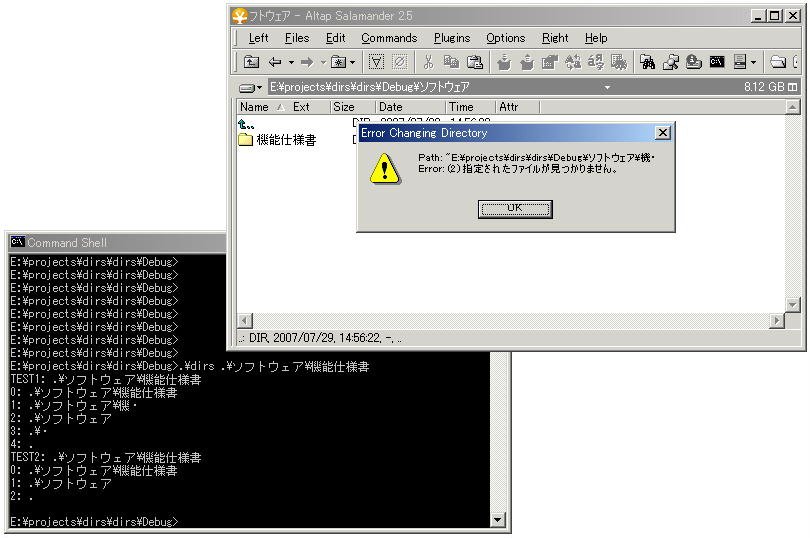 this is error image (In Japanese).