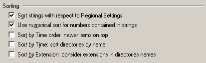 setting of the file list