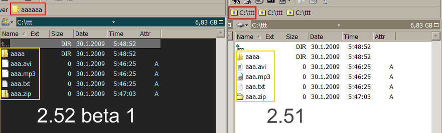 Rozdil mezi AS2.52b1 a 2.51